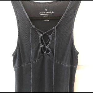 American Eagle lace-up crop top